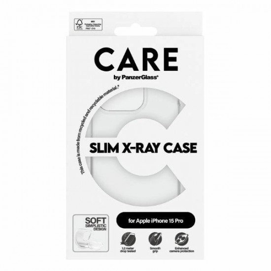 CARE by PanzerGlass Slim X-Ray Case for iPhone 15 Pro - Clear