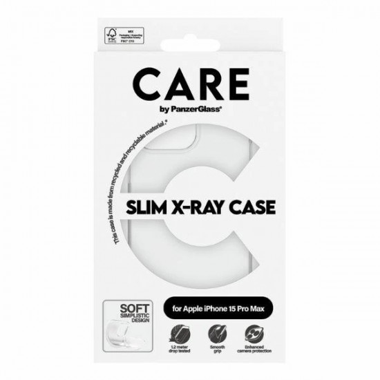 CARE by PanzerGlass Slim X-Ray Case for iPhone 15 Pro Max - Clear