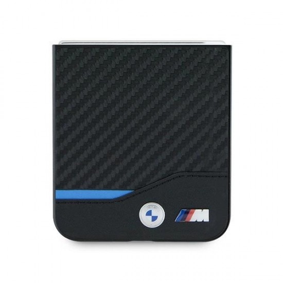 BMW Carbon Blue Line Case for Samsung Galaxy Z Flip 6 - Black