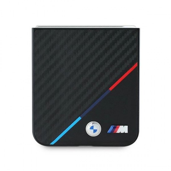 BMW Carbon Tricolor Case for Samsung Galaxy Z Flip 6 - Black