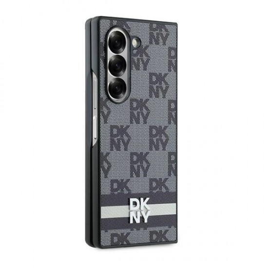 DKNY Checkered Pattern Printed Stripes case for Samsung Galaxy Z Fold 6 - black