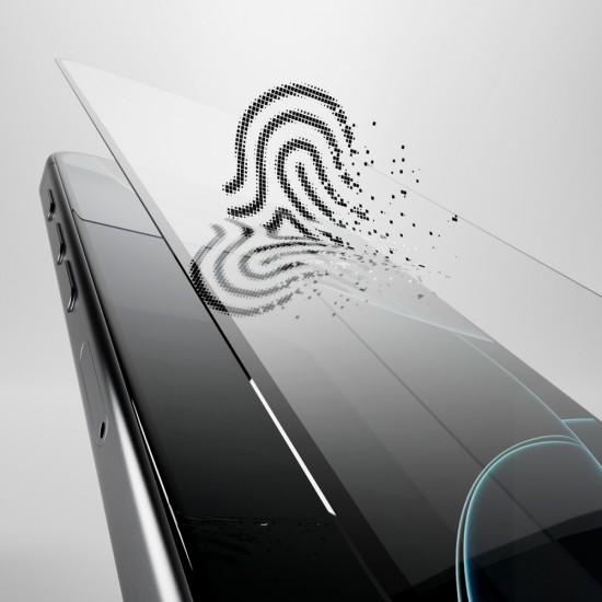 Puro Flexible Glass D3O Hybrid Glass with Black Frame for iPhone 16 Pro Max