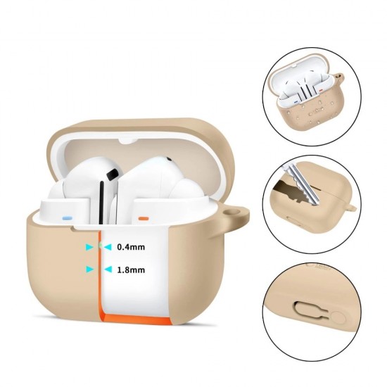 Tech-Protect Silicone Hook Case for Samsung Galaxy Buds 3 / 3 Pro - Brown