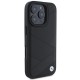 BMW Signature Leather Crossing Lines Pattern iPhone 16 Pro Case - Black