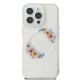 Guess IML Flowers Wreath MagSafe Case for iPhone 16 Pro - Clear