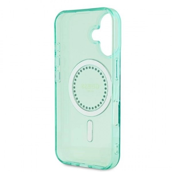 Guess IML Rhinestones MagSafe iPhone 16 Plus Case - Green