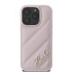 Karl Lagerfeld Quilted Signature iPhone 16 Pro Case - Pink