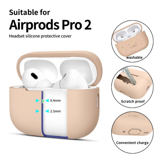 Tech-Protect Silicone Case for Apple AirPods Pro 1 / 2 - Beige