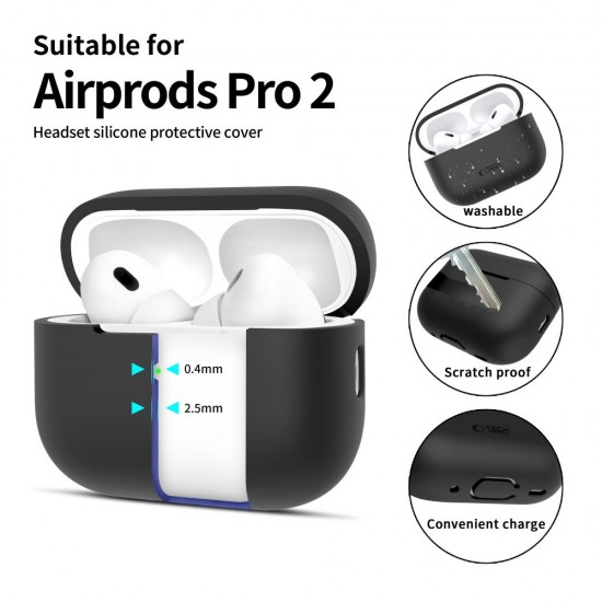 Tech-Protect Silicone Case for Apple AirPods Pro 1 / 2 - Black