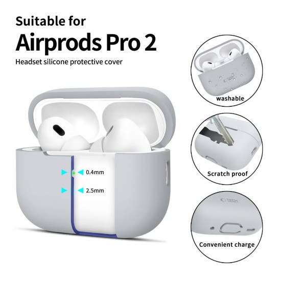 Tech-Protect Silicone Case for Apple AirPods Pro 1 / 2 - Gray