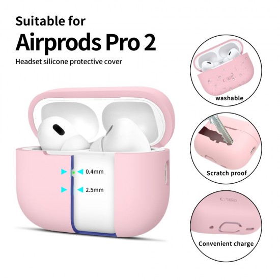Tech-Protect Silicone Case for Apple AirPods Pro 1 / 2 - Pink