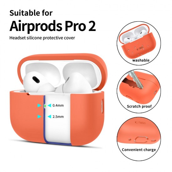 Tech-Protect Silicone Case for Apple AirPods Pro 1 / 2 - Orange
