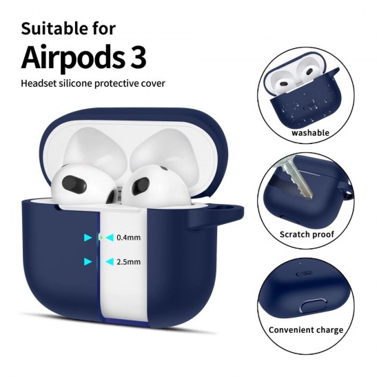 Tech-Protect Silicone Hook Case for Apple AirPods 3 - Blue