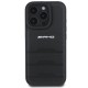 AMG Leather Debossed Lines Black Logo iPhone 16 Pro Max Case - Black