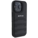 AMG Leather Debossed Lines Black Logo iPhone 16 Pro Max Case - Black