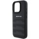 AMG Leather Debossed Lines Black Logo iPhone 16 Pro Max Case - Black