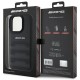 AMG Leather Debossed Lines Black Logo iPhone 16 Pro Max Case - Black
