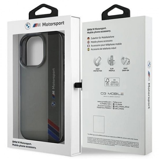 BMW Motosport IML Vertical Stripe iPhone 16 Pro Case - Gray