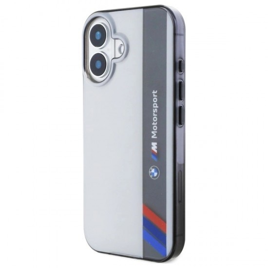 BMW Motosport IML Vertical Stripe iPhone 16 Case - Gray
