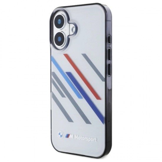 BMW Motosport IML Random Stripes iPhone 16 Case - Gray
