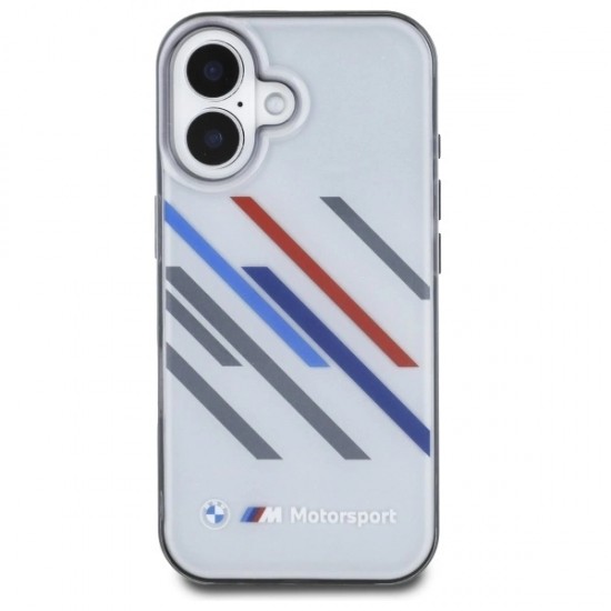 BMW Motosport IML Random Stripes iPhone 16 Case - Gray