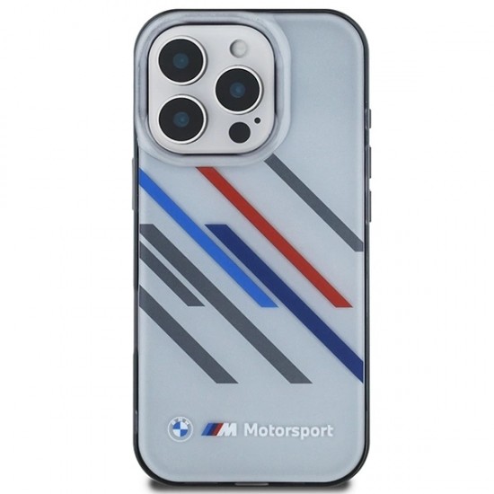 BMW Motosport IML Random Stripes iPhone 16 Pro Max Case - Gray
