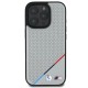 BMW M Perforated Tricolor Line MagSafe Case for iPhone 16 Pro - Gray