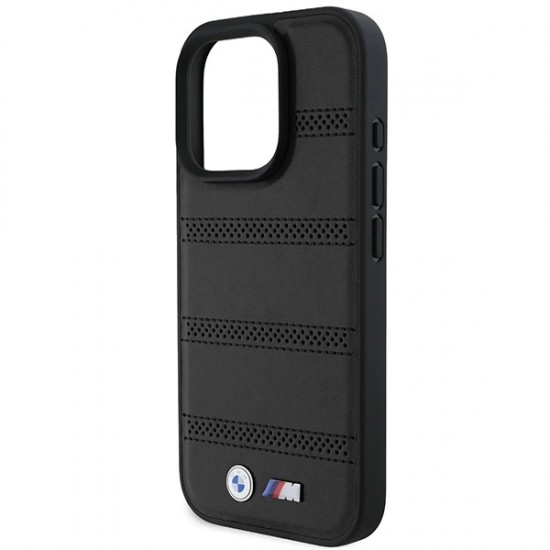 BMW M Perforated And Stitched Line MagSafe case for iPhone 16 Pro - black