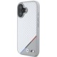 BMW M Carbon Tricolor Line MagSafe iPhone 16 Case - Gray
