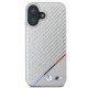 BMW M Carbon Tricolor Line MagSafe iPhone 16 Case - Gray
