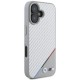 BMW M Carbon Tricolor Line MagSafe iPhone 16 Case - Gray