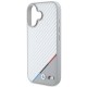 BMW M Carbon Tricolor Line MagSafe iPhone 16 Case - Gray