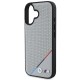 BMW M Perforated Tricolor Line MagSafe iPhone 16 Case - Gray
