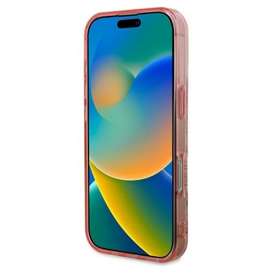 Guess IML Flower & Tonal Circle MagSafe iPhone 16 Pro Max Case - Pink