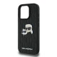 Karl Lagerfeld Monogram Karl & Choupette Head Pin iPhone 16 Pro Case - Black