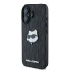 Karl Lagerfeld Monogram Choupette Head Pin iPhone 16 Case - Black
