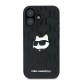 Karl Lagerfeld Monogram Choupette Head Pin iPhone 16 Case - Black