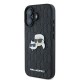 Karl Lagerfeld Monogram Karl & Choupette Head Pin iPhone 16 Case - Black