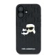 Karl Lagerfeld Monogram Karl & Choupette Head Pin iPhone 16 Case - Black
