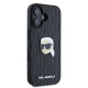 Karl Lagerfeld Monogram Karl Head Pin iPhone 16 Case - Black