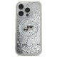 Karl Lagerfeld Liquid Glitter Karl & Choupette Head Magsafe iPhone 16 Pro Case - Clear
