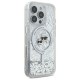 Karl Lagerfeld Liquid Glitter Karl & Choupette Head Magsafe iPhone 16 Pro Case - Clear