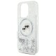 Karl Lagerfeld Liquid Glitter Karl & Choupette Head Magsafe iPhone 16 Pro Case - Clear