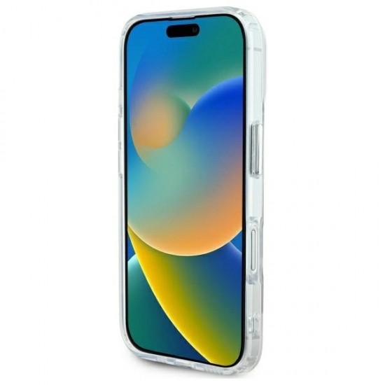 Karl Lagerfeld IML Metal Choupette Head MagSafe case for iPhone 16 Plus - white