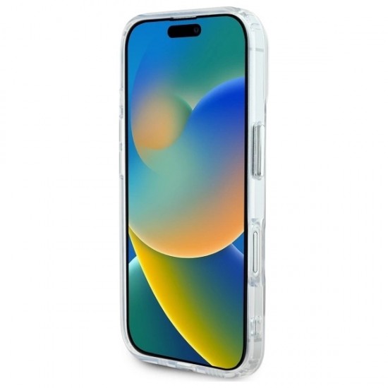 Karl Lagerfeld IML Metal Karl Head MagSafe Case for iPhone 16 Plus - White