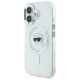 Karl Lagerfeld IML Metal Karl Head MagSafe iPhone 16 Case - White