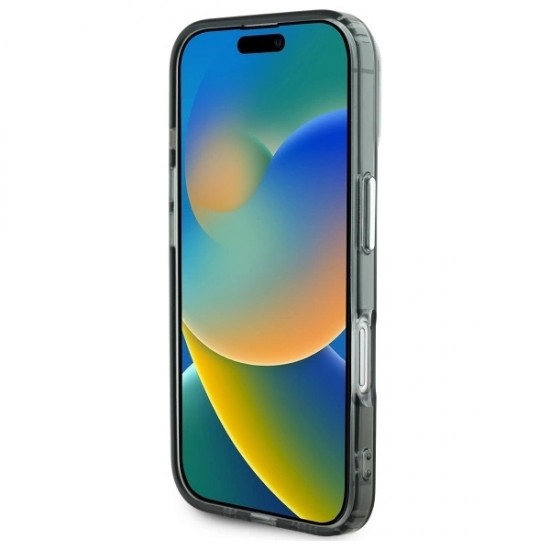 Karl Lagerfeld IML Monogram Karl & Choupette Head MagSafe iPhone 16 Case - Black