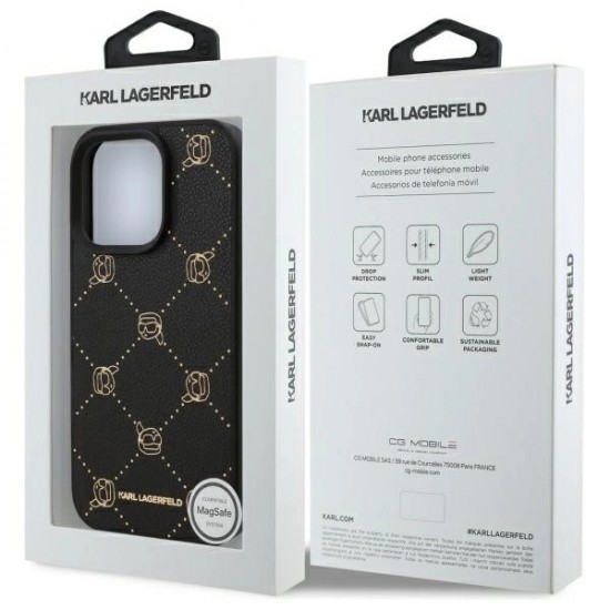 Karl Lagerfeld Magsafe Karl Head Case for iPhone 16 Pro Max - Black