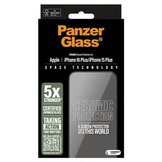 PanzerGlass Ceramic Screen Protector iPhone 16 Plus 6.7