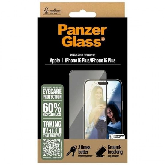 PanzerGlass EyeCare Screen Protector iPhone 16 Plus 6.7
